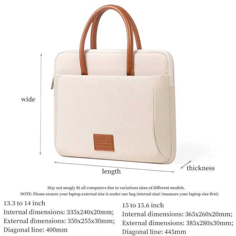 Business Laptop Bag Stylish Women Tote Bags Slim Briefcase For 13 14 15.6 Inch Macbook Air Pro Acer Huawei Asus Dell Lenovo Case
