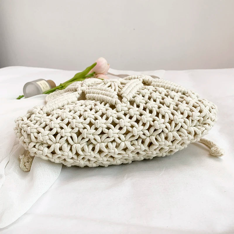 LEFTSIDE Weave Small Shoulder Bags for Women 2025 New Summer Knit Crossbody Bag Females Weave Raffia Beach Bags Handbags