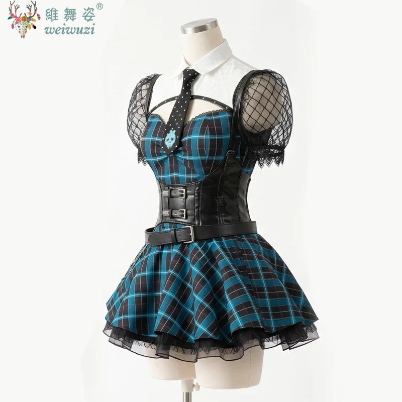 Halloween Monster Cos High Cosplay Costume Women's SexyGothic Dress Up Party Fantasy Uniform Campus Style Dress Comic Con Outfit