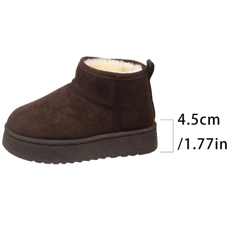 Real Sheepskin Wool Low-cut Warm Comfortable Shoes Women Fashion Short Shoes 2025 New Winter Warm Boots Fur Ladies Snow Boots