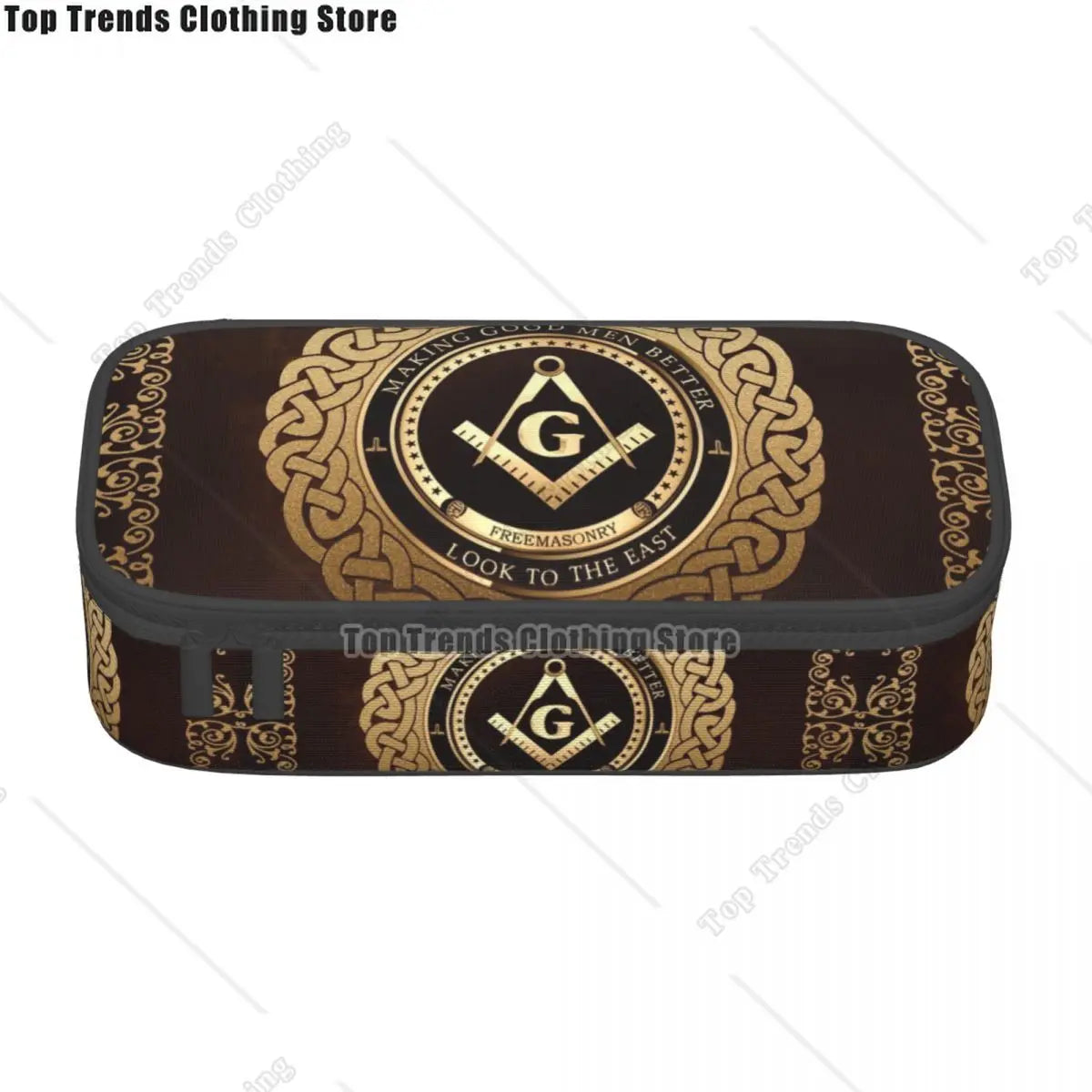 Kawaii Masons Masonic Freemason Pencil Cases for Girl Boy Big Capacity Mason Freemasonry Pencil Pouch Stationery