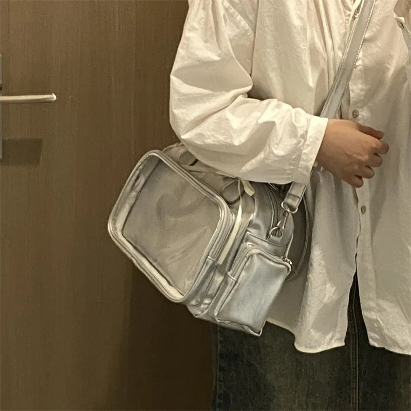 Anime Two-Dimension Japanese Uniform Bag Jk Shoulder Bag Large Capacity Crossbody Versatile Badge Display Bag Doll Itabag Purse
