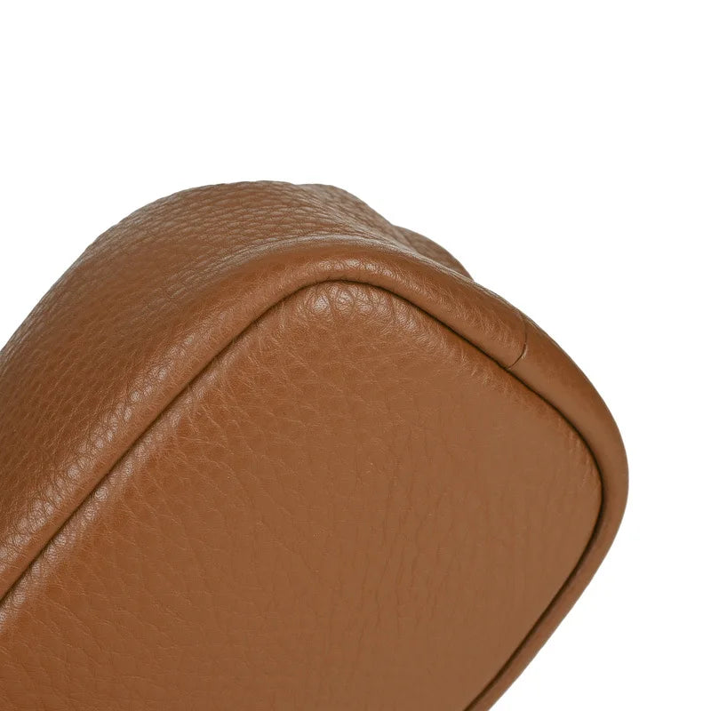 LD-Soft Leather Bag Versatile for All Seasons, Sweet and Ladylike. Top Layer Cowhide Handbag, Single Shoulder Bucket Bag