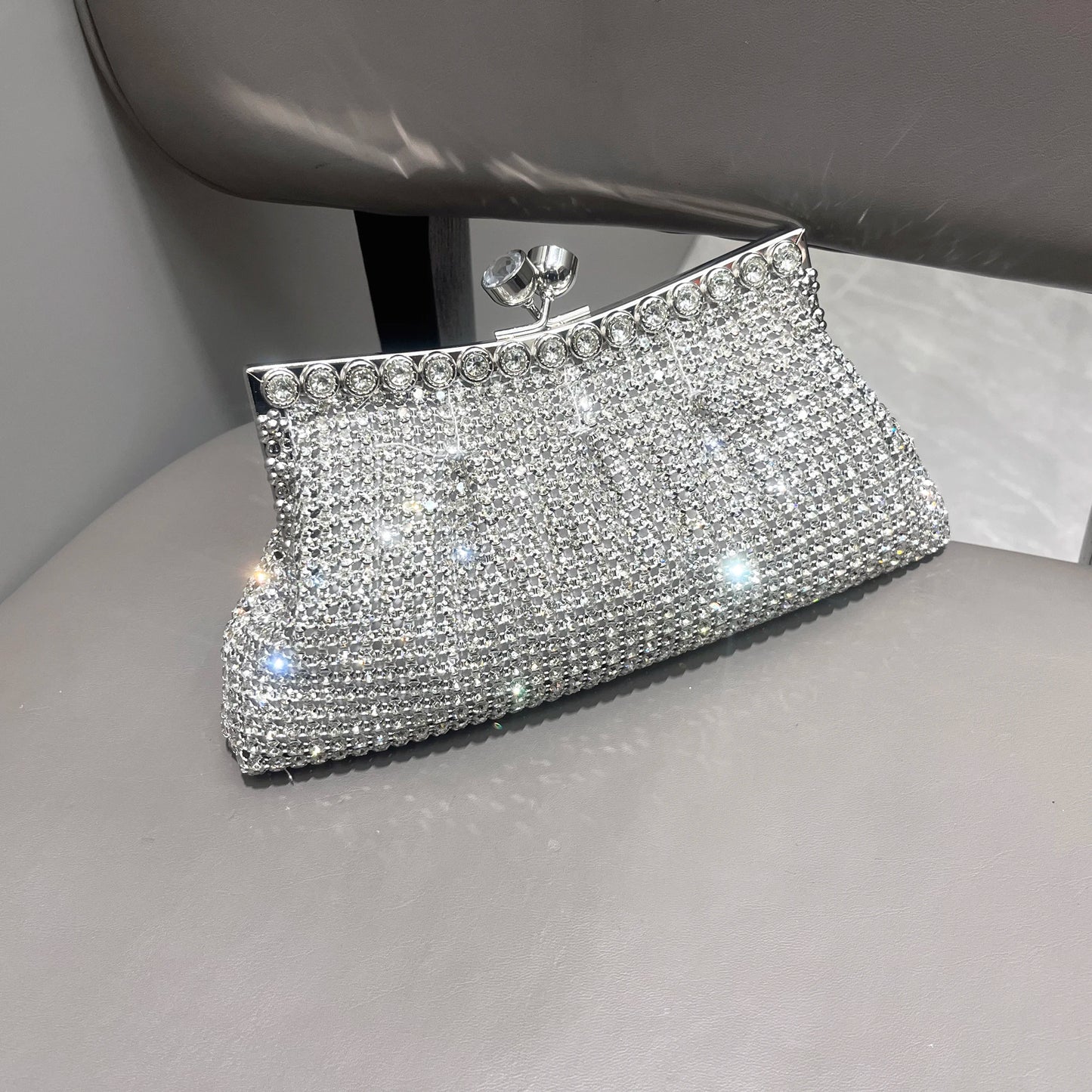 Handle Rhinestones Evening clutch Bag Purses and handbag luxury Designer shiny Crystal Clutch purse bucket bag shoulder bags