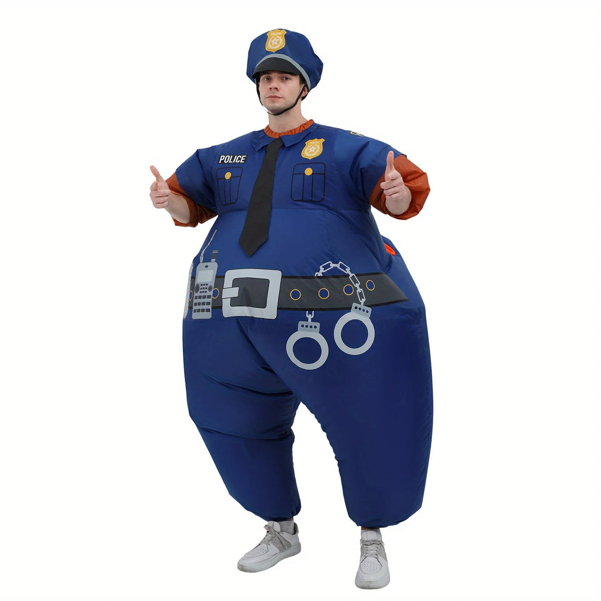 Inflatable Police Costume Halloween Costume Adult Funny Police Blow up Costumes for Cosplay Party