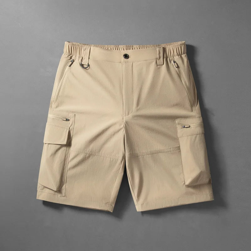 Men's Summer Ice Silk Loose Shorts Outdoor Sports Quick Dry Beach Casual Cargo Five-Point Pants Soft Breathable Daily Sports