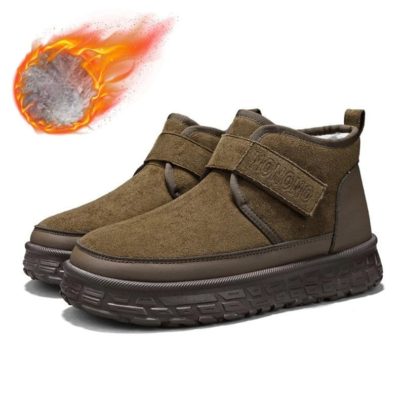 Mens Winter Snow Boots High Top Warm Comfortable Slip Resistant Shoes for Cold Weather