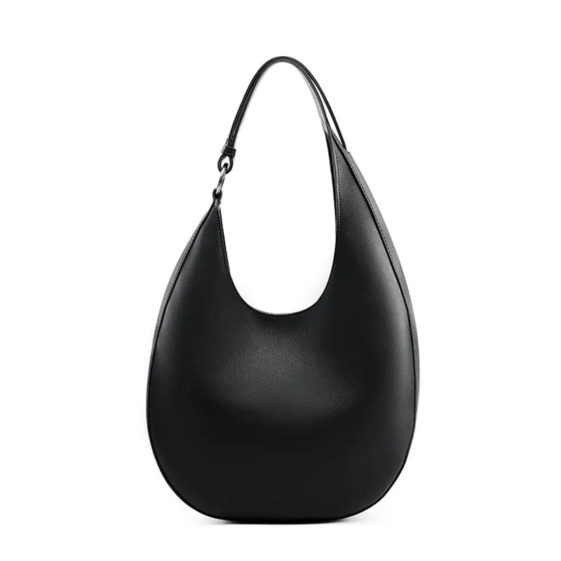 Genuine Leather Women Tote Bags Fashion Luxury Designer Women's Shoulder Bag Quality Cowhide Large Capacity Half Moon Handbags