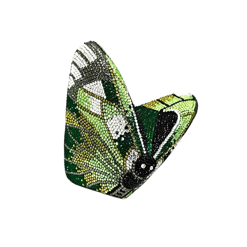Women Butterfly Diamonds Evening Clutch Purse Luxury Metal Gems Evening Bags Dinner Party Handbag and Purses Bridal Crystals Bag