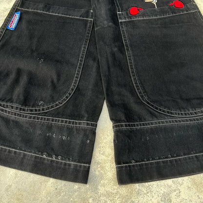 Y2K Street Casual baggy jeans Hip Hop Jnco Big Denim for Men and Women Pant Pocket Boxing Kangaroo Print Wash Wide Leg Jeans