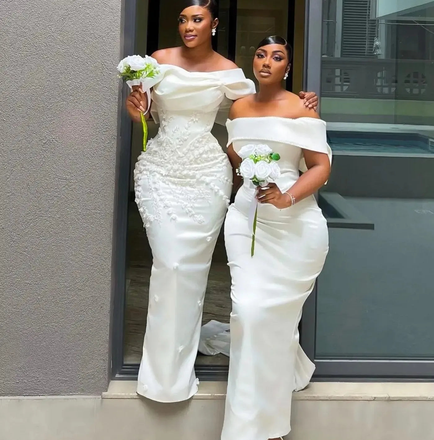 New Black Women Wedding Dress 2026 Off The Pleat Lace Applique Back Bow Satin Bride Formal Gowns Vestidos De Novias