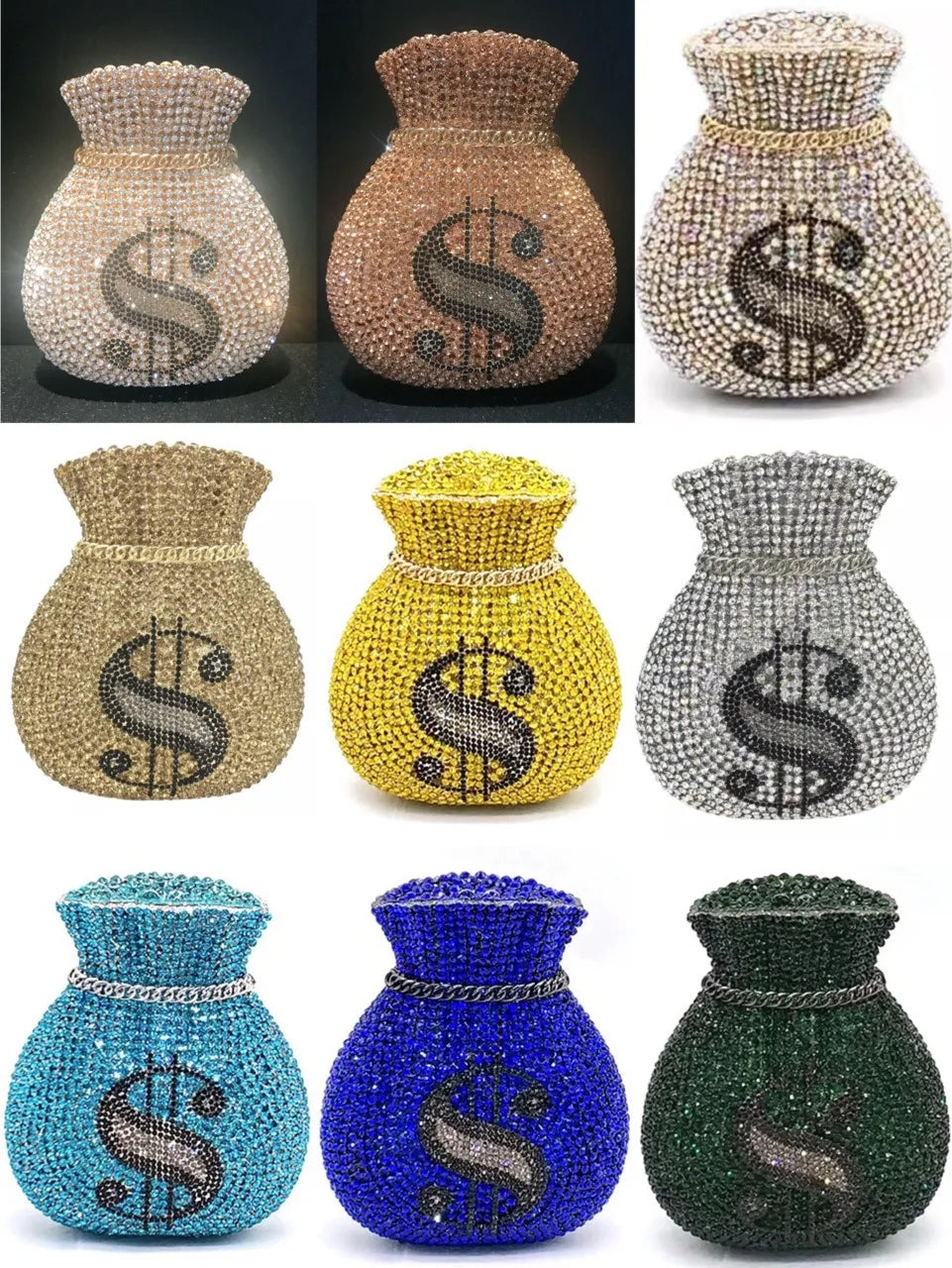 Fashion wallet brocade bagCrystal Bags Purse Purple Designer Women Party Clutches Mini Clutch Bags Drop Wedding Bridal Handbags