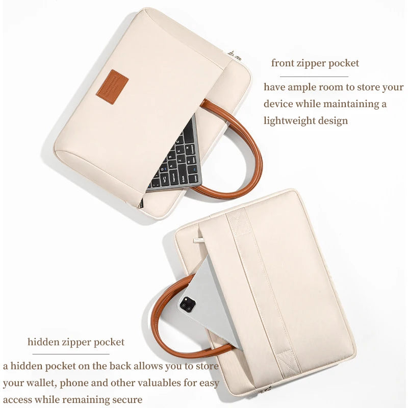 Business Laptop Bag Stylish Women Tote Bags Slim Briefcase For 13 14 15.6 Inch Macbook Air Pro Acer Huawei Asus Dell Lenovo Case