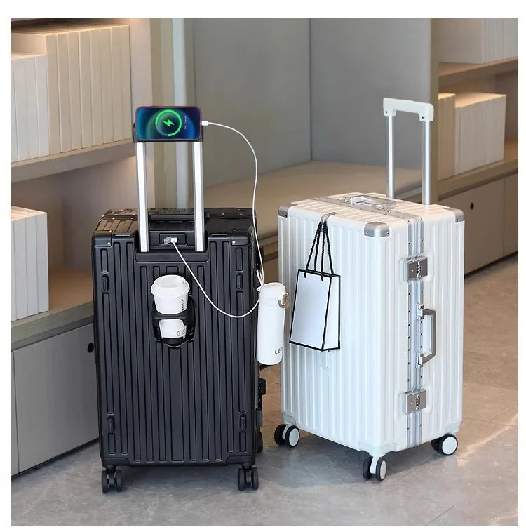 Large Capacity Suitcase 30-inch Sturdy and Durable ABS+PC Rolling Luggage Aluminum Frame Cabin Trolley Case 20 inch Boarding Box