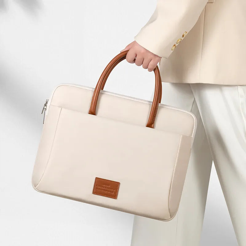 Business Laptop Bag Stylish Women Tote Bags Slim Briefcase For 13 14 15.6 Inch Macbook Air Pro Acer Huawei Asus Dell Lenovo Case