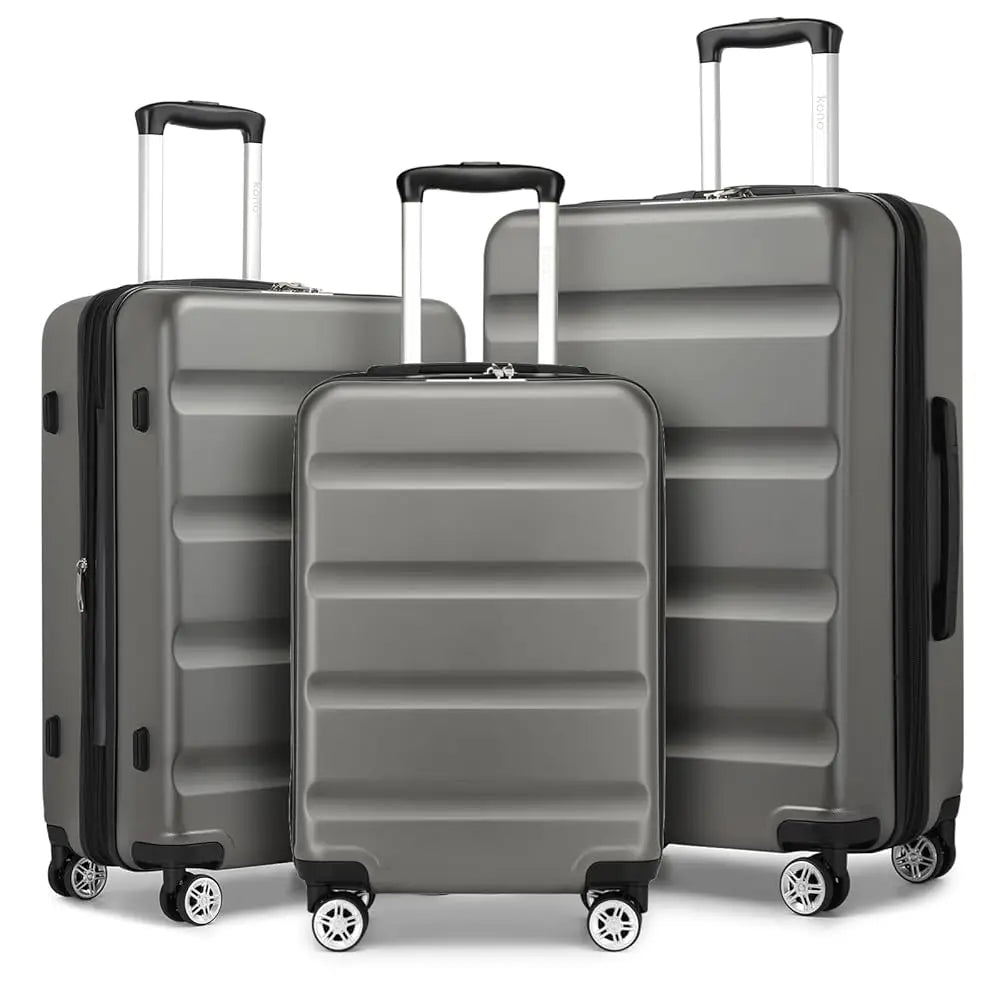 KONO hand luggage Suitcase-Lightweight hard case with TSA Lock & 4 spinner wheels, cabin-fit (55/65/75cm)