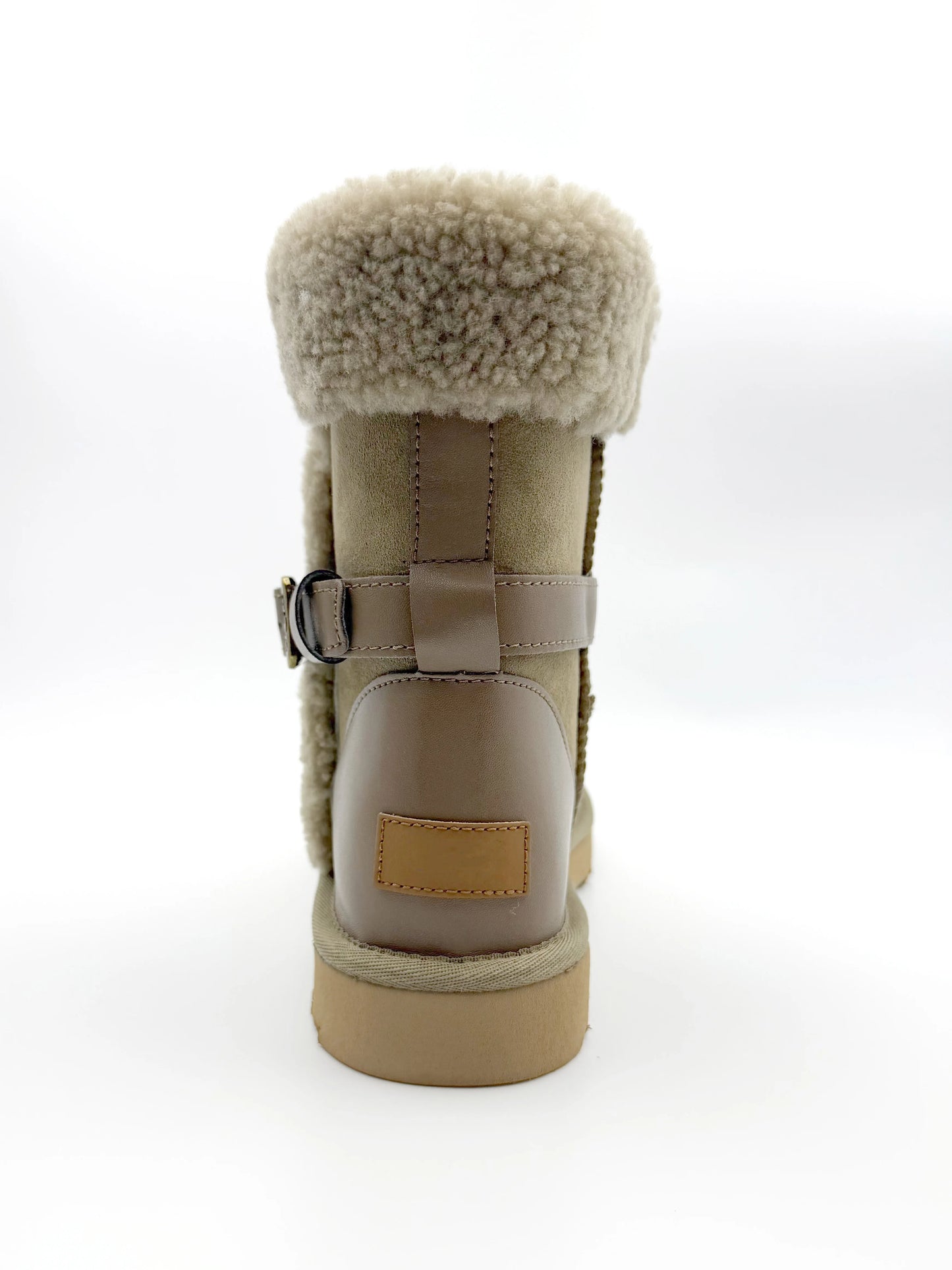 Women’s Genuine Sheepskin Winter Boots Fur Lined Warm Snow Boots Soft Shearling Ankle Boots Lightweight EVA Sole