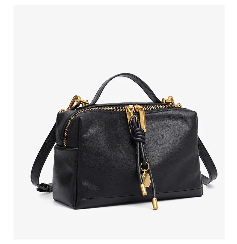 YANATARI Luxury Handbags Female Crossbody Bags Shoulder Bag Women Bags New Fashion 2026 Genuine Cowhide Leather Satchel