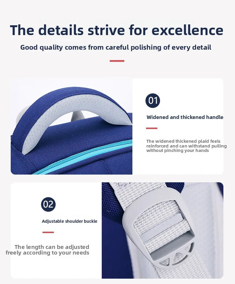 2025 New Design Large Capacity Ergonomic Teen School Backpack Waterproof Lightweight Spine Protection for Grades 1-3-6 Students