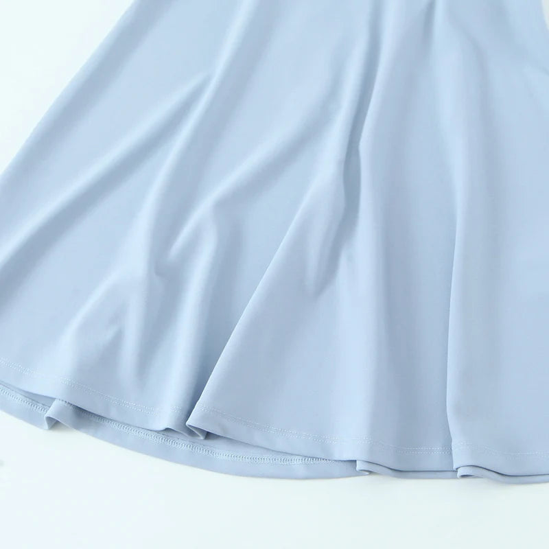 Women's Dresses High Waist Pleated Halter Short Dresses Women Sexy Backelss A-Line Mini Vestidos 2026Summer New Women's Fashion