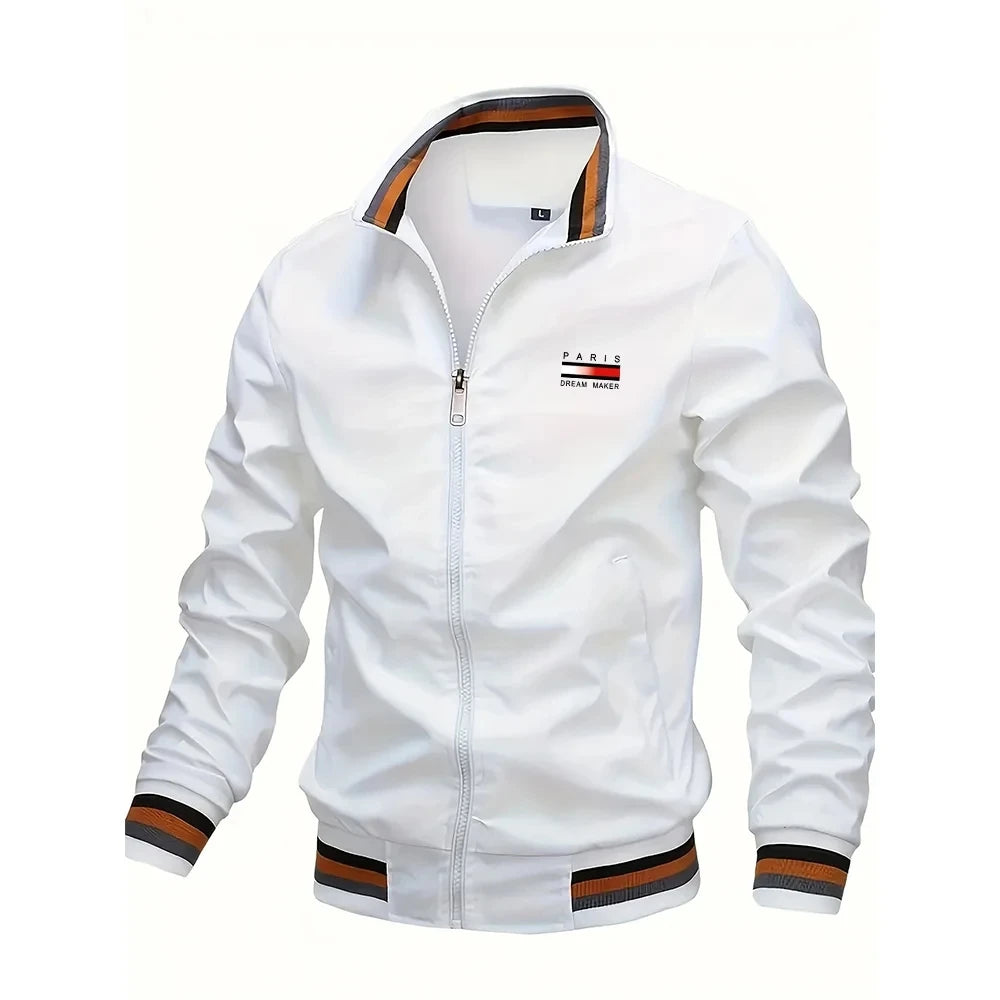Spring Autumn Men's Jackets Oversized Stand Collar Zipper Outdoor Coat Tops Baseball Bomber Varsity Jackets Man Designer Clothes