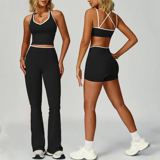 2 Pieces Yoga Set Workout Outfits Gym Tracksuit Fitness Sportswear High Waist Leggings Sports Bra Athletic Wear Women Clothes
