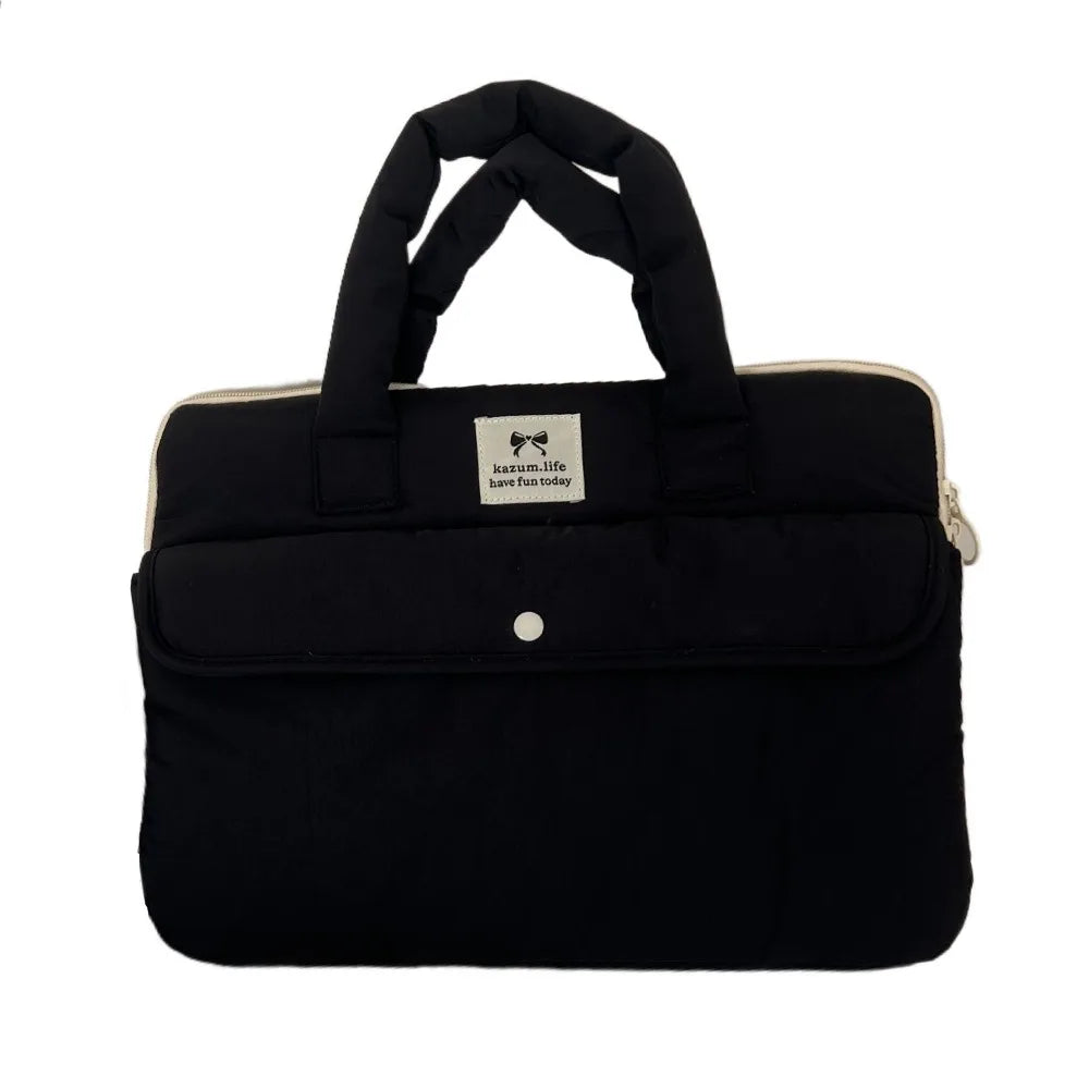 Fashion 15.6inch Portable Laptop Bags Bow with Handle Laptop Case Lightweight Cute Notebook Sleeve Women's Bag