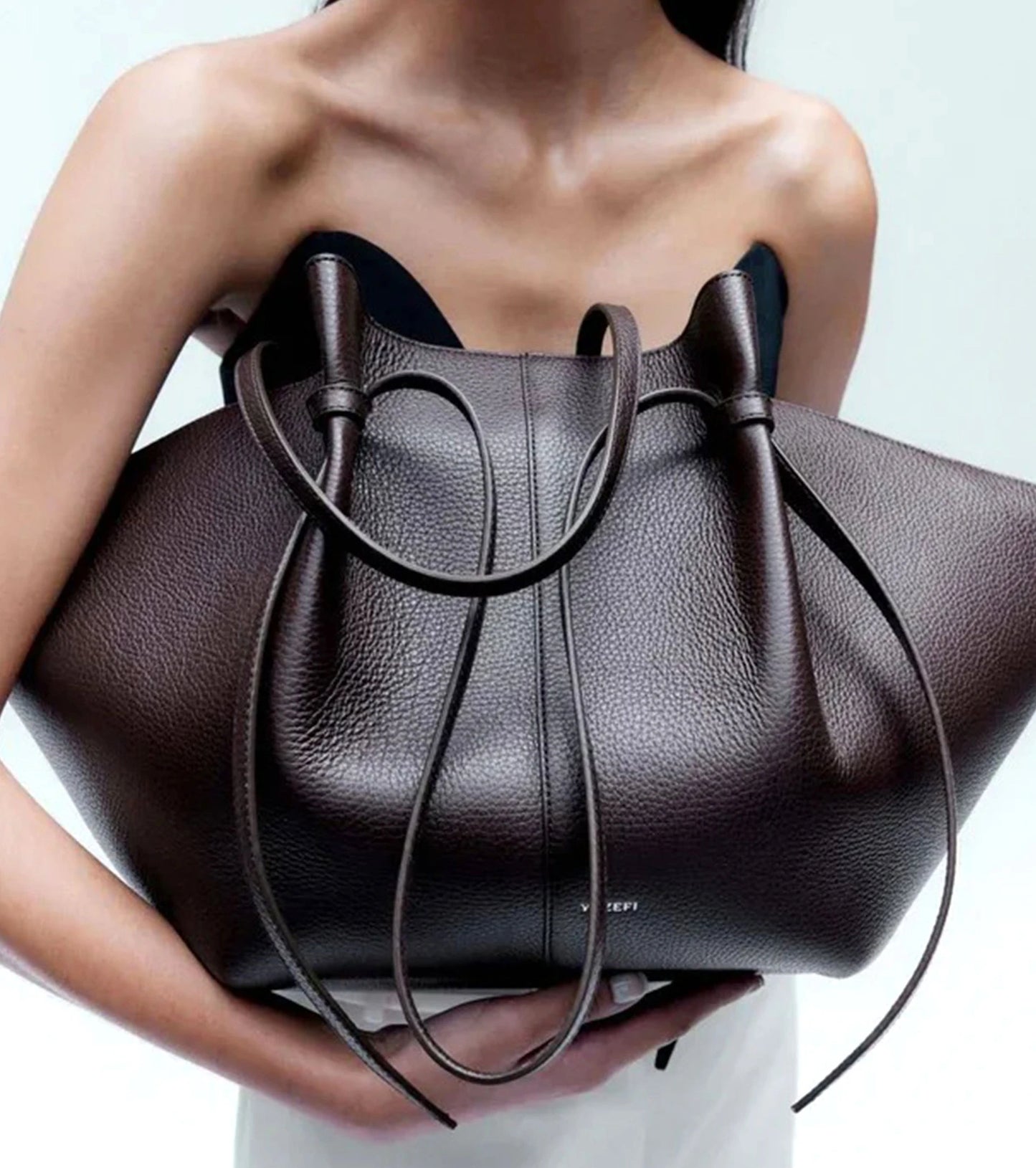 Yuzifi Luxury Brand Women Genuine Leather Handbag Large Size MOCHI Tote Bag High-quality Multi-functional Lady Shopping Bag
