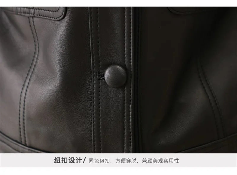 Lapel PU Leather Jacket Women 2026Spring Autumn New Coat Fashion Locomotive Goddess Overcoat High Quality Short Outerwear Female