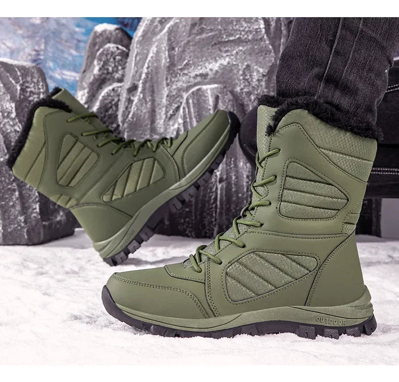 Thickened Winter Snow Boots Men's High Top Cotton Outdoor Sports Boots Couples Snow Shoes Anti-wear Comfortable Warm Zapatillas
