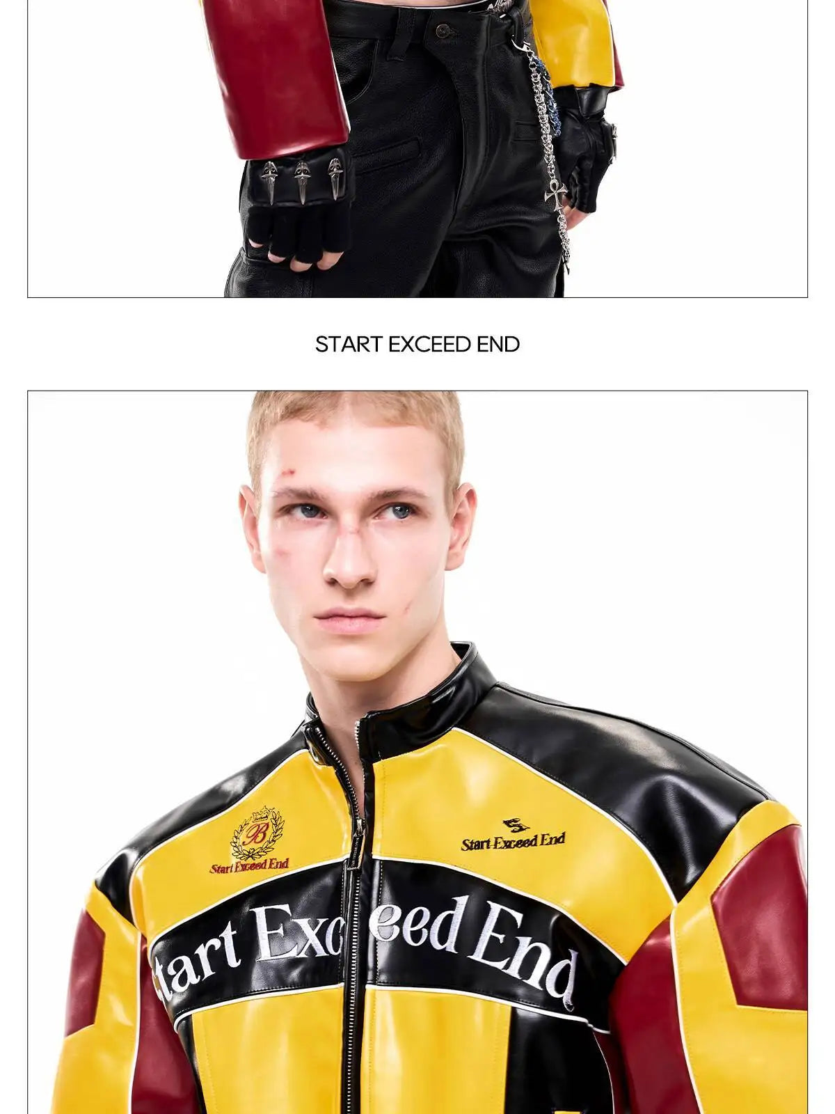 LUZHEN Fashion High Quality Embroidery Pattern Stand Neck Motorcycles Leather Jacket Men's 2025 New Original Short Coat JY4627