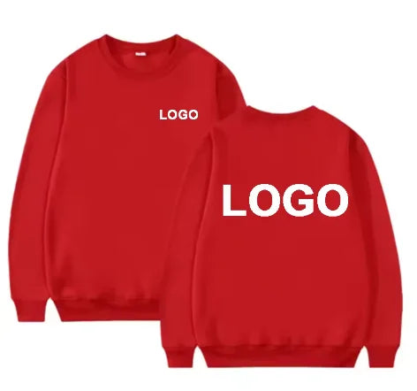 Customized printed men's and women's round neck hoodies, fashionable O-neck loose long sleeved pullovers, street sports shirts