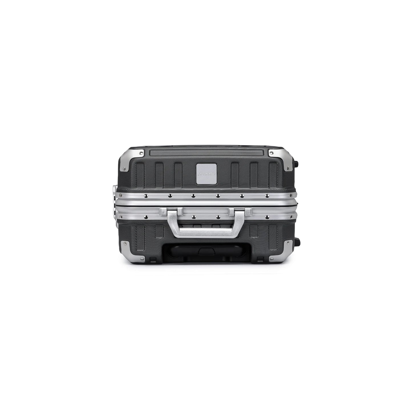 Hard Case Suitcase Trolley Aluminum Frame suitcase PC hand luggage with 4 Rolls TSA Check-in Luggage Trackcase Black