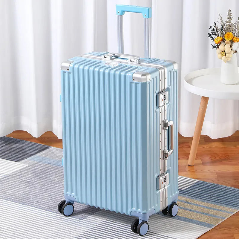 Carrier 28-inch Large-Capacity Suitcase Aluminum Frame Thickened Trolley Case Business Luggage Combination TSA Lock