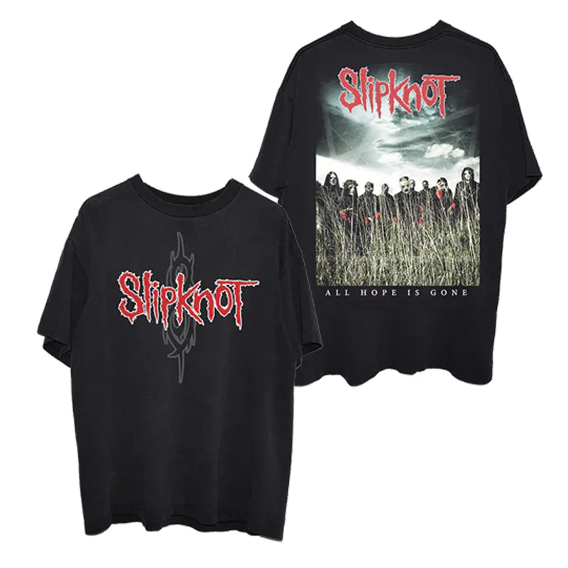Photo SLIPKNOT Gothic Style Band T-Shirt 100% Cotton Graphic Tee Men Women Summer Streetwear Top
