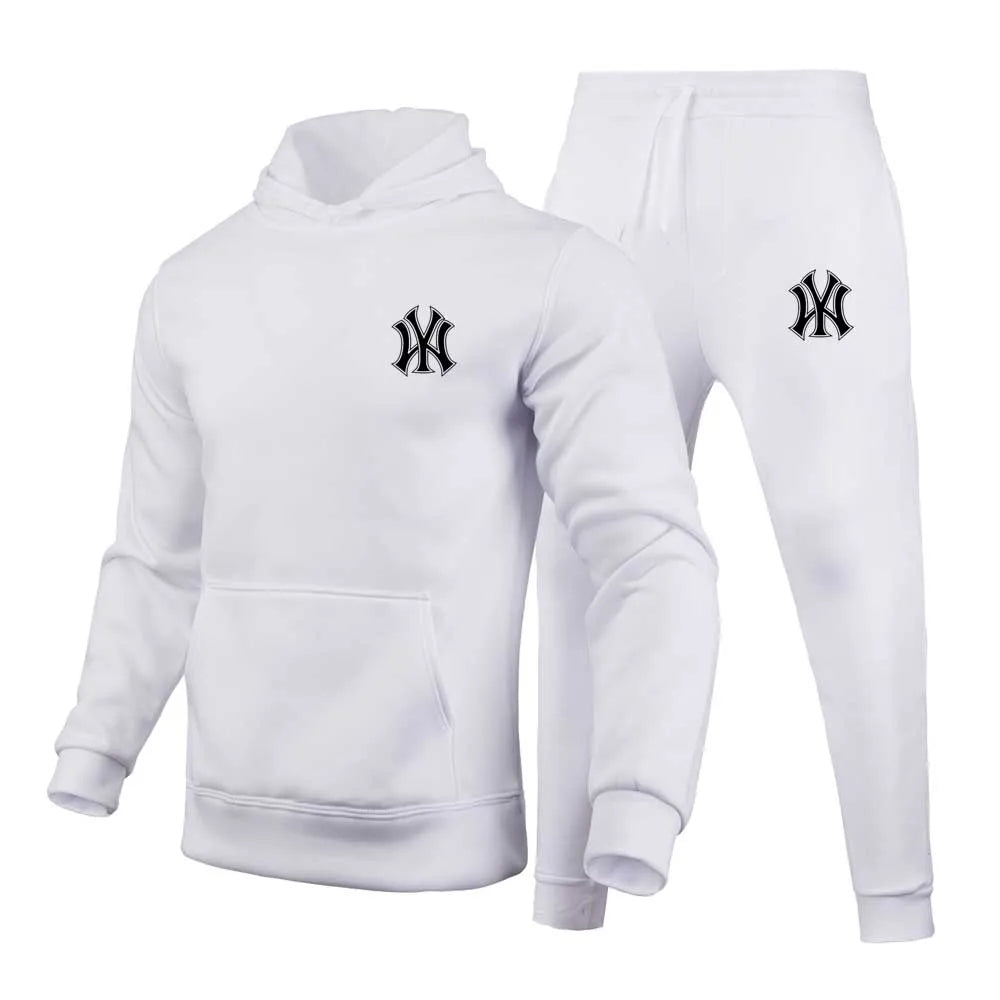 Sportswear, hoodies, drawstring pants, men's sports hoodies, running sportswear for autumn and winter