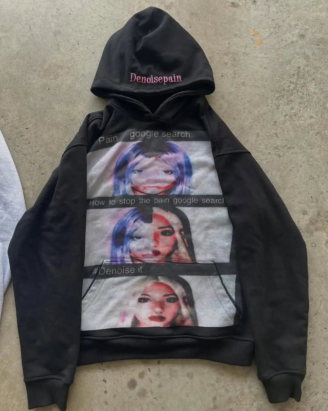 Vintage Embroidery Print Hoodies Women Grunge Sweatshirt Tops Streetwear Harajuku Gothic Y2k Style Hoodie Women Clothing