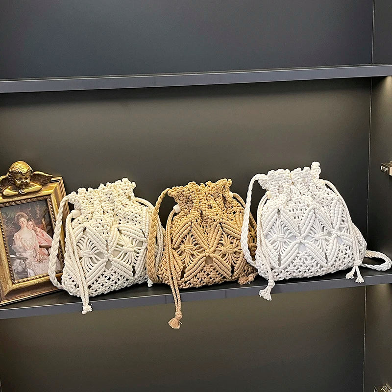 LEFTSIDE Weave Small Shoulder Bags for Women 2025 New Summer Knit Crossbody Bag Females Weave Raffia Beach Bags Handbags