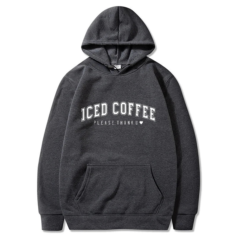 Men Letter Graphic Printed Hoodies Women Fashion Drawstring Long Sleeve Pocket Sweatshirts Casual Harajuku Hooded Pullover Coat