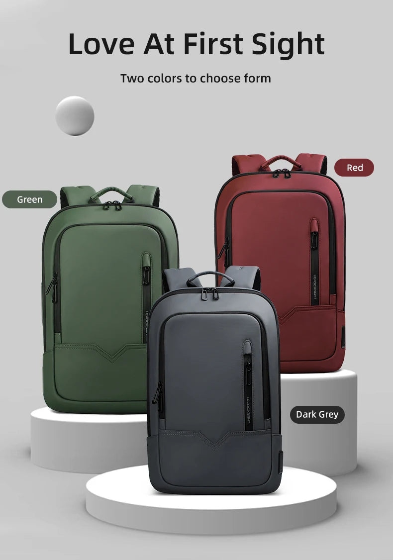 Heroic Knight Laptop Work Backpack Slim Men Waterproof Multifunctional 15.6"17" Business Trip Backpack Fashion Male School Bag
