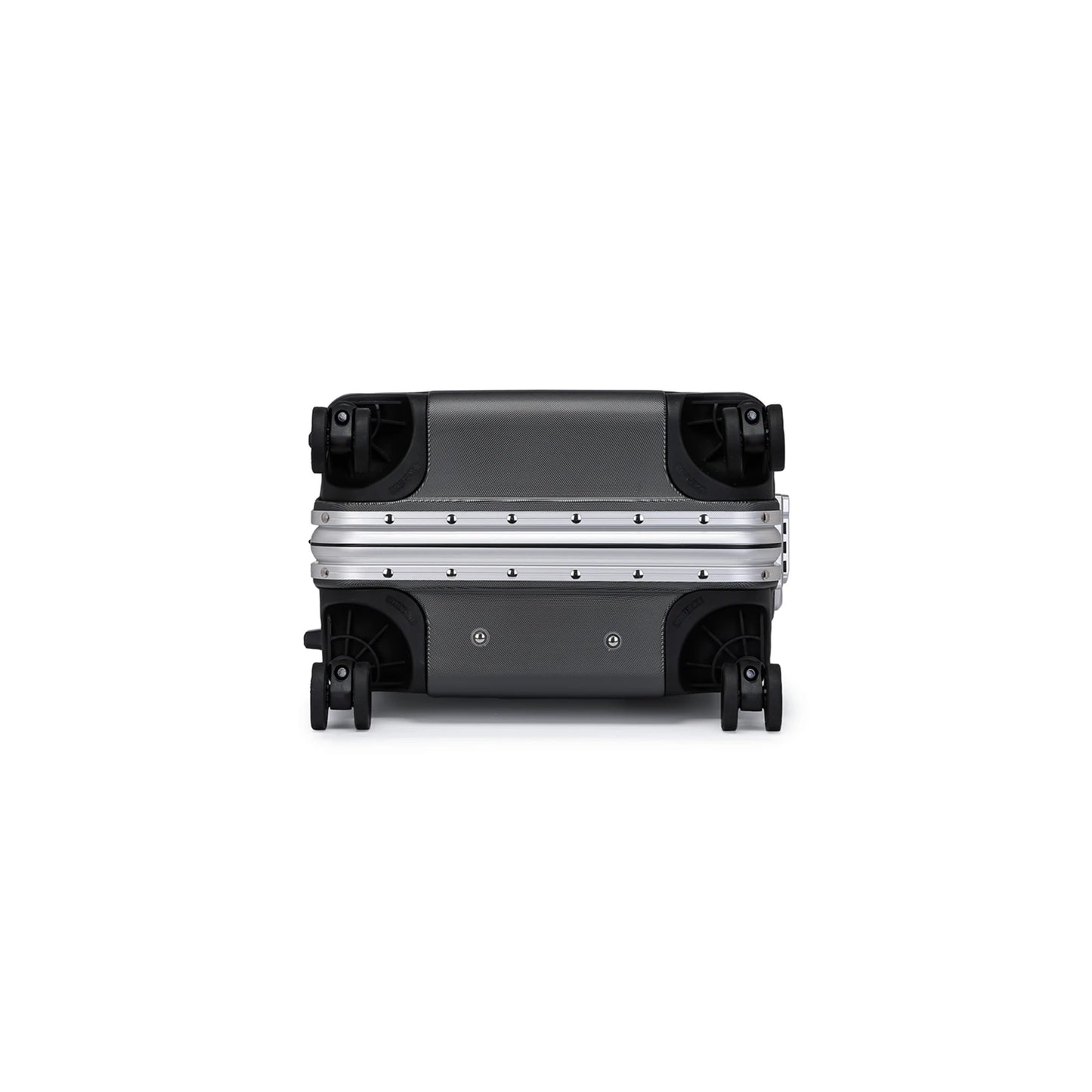 Hard Case Suitcase Trolley Aluminum Frame suitcase PC hand luggage with 4 Rolls TSA Check-in Luggage Trackcase Black
