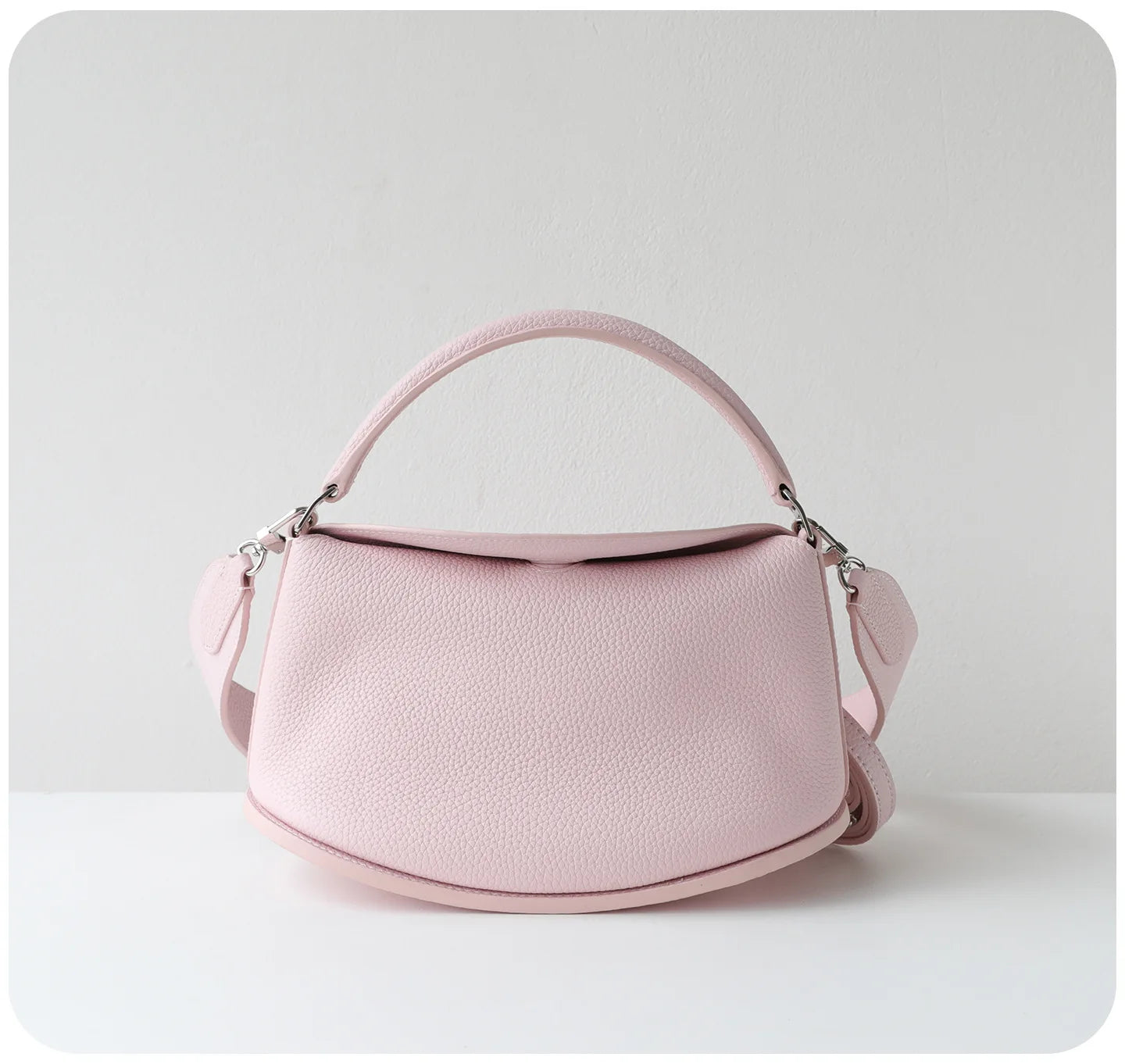 Spring Summer Full Grain Leather Women's Hobo Bag, Minimalist Lazy 3 Way Shoulder Crossbody Handbag, Daily Commute Tote