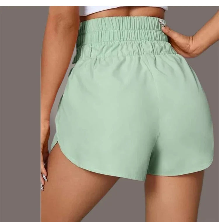 High Waisted Running Yoga Shorts for Women, Quick Dry Light Weight Liner High Split Athletic Gym Workout Shorts