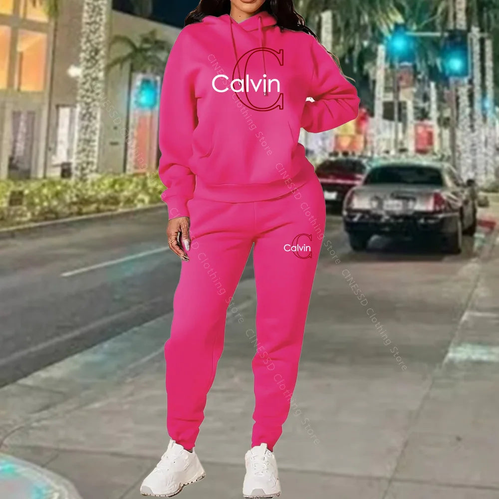 Hoodies Women Pants Sets Sweatshirt And Sweatpant Full Outfit Spring Autumn Loose Fit Stylish Trendy Designer Clothing Women Set