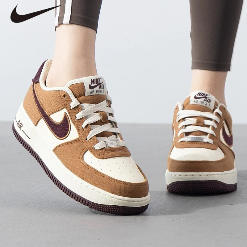Nike Air Force 1 LV8 3 GS Sneakers, Canvas Velvet Swoosh Air-Sole Cushion Notebook Doodle Casual Shoes for Youth FN4731-200