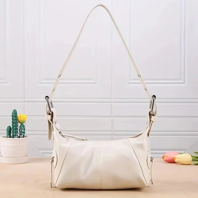 Y2K Style Shoulder Bag For Women Trendy Motorcycle Handbag Minimalist Shoulder Purse For Girls Street Wear
