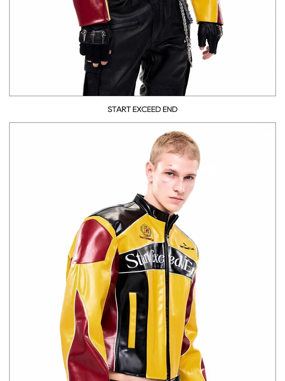 LUZHEN Fashion High Quality Embroidery Pattern Stand Neck Motorcycles Leather Jacket Men's 2025 New Original Short Coat JY4627