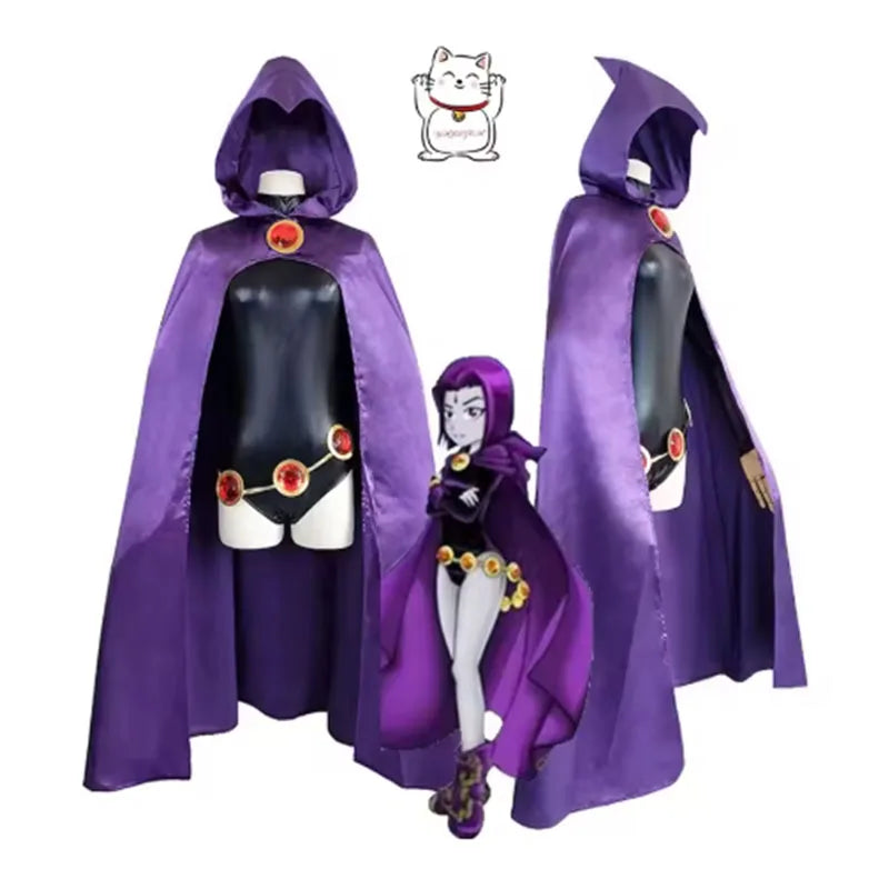 Anime Dark Magic Witch Cosplay costume cosplay Gothic hooded cape and purple cape elegant costumes for comic conventions Halloween fantasy camouflage