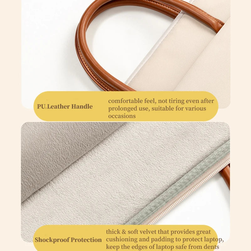 Business Laptop Bag Stylish Women Tote Bags Slim Briefcase For 13 14 15.6 Inch Macbook Air Pro Acer Huawei Asus Dell Lenovo Case