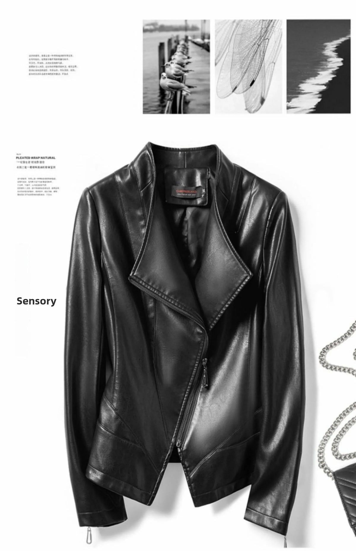 Ning Genuine Leather Jacket Women's Short Sheepskin 2026 Spring Autumn New Style Motorcycle Biker Jacket Slim Fit Korea...
